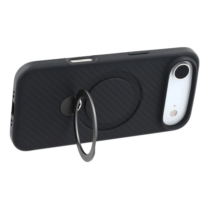For iPhone Air Case Compatible with MagSafe Kickstand TPU + PC Phone Cover Carbon Fiber Texture - 5