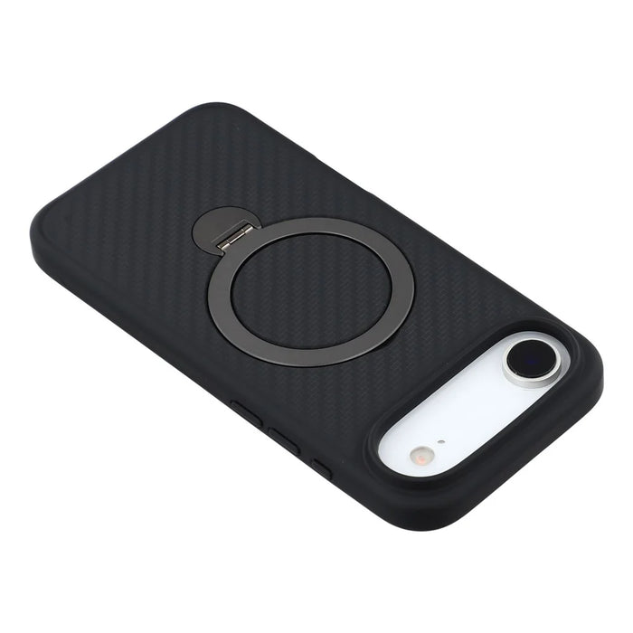 For iPhone Air Case Compatible with MagSafe Kickstand TPU + PC Phone Cover Carbon Fiber Texture - 7