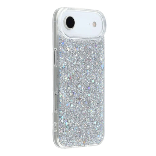 For iPhone Air Case Shockproof Soft TPU Phone Cover Glittery Design - Silver - 1