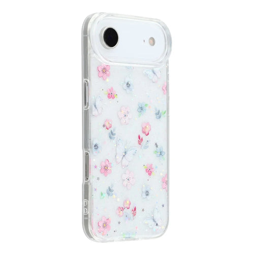 For iPhone Air Case Glitter Flower Epoxy Shockproof Phone Cover - Style D - 1