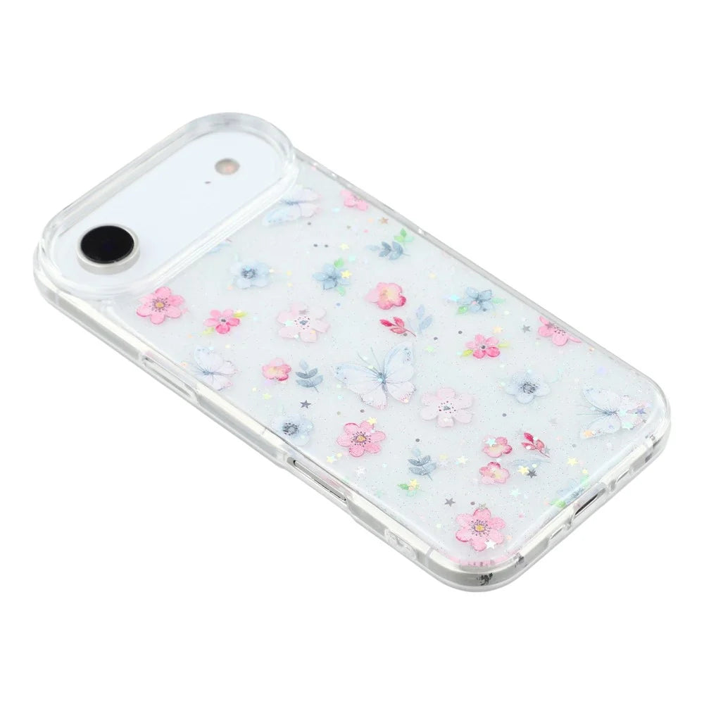 For iPhone Air Case Glitter Flower Epoxy Shockproof Phone Cover - Style D - 4