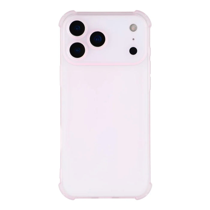 For iPhone 17 Pro Max Case Skin Touch Matte TPU Phone Back Cover Precise Cutouts - Transparent Pink - 3