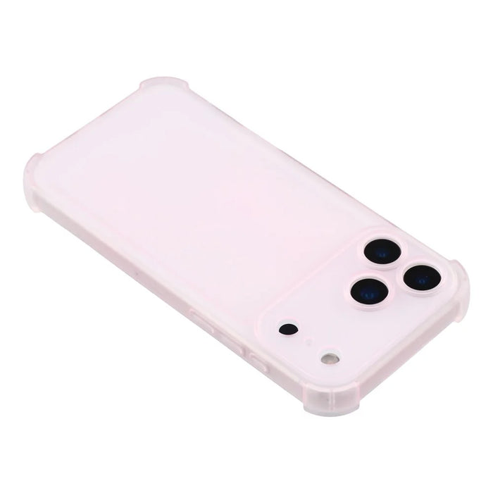 For iPhone 17 Pro Max Case Skin Touch Matte TPU Phone Back Cover Precise Cutouts - Transparent Pink - 5