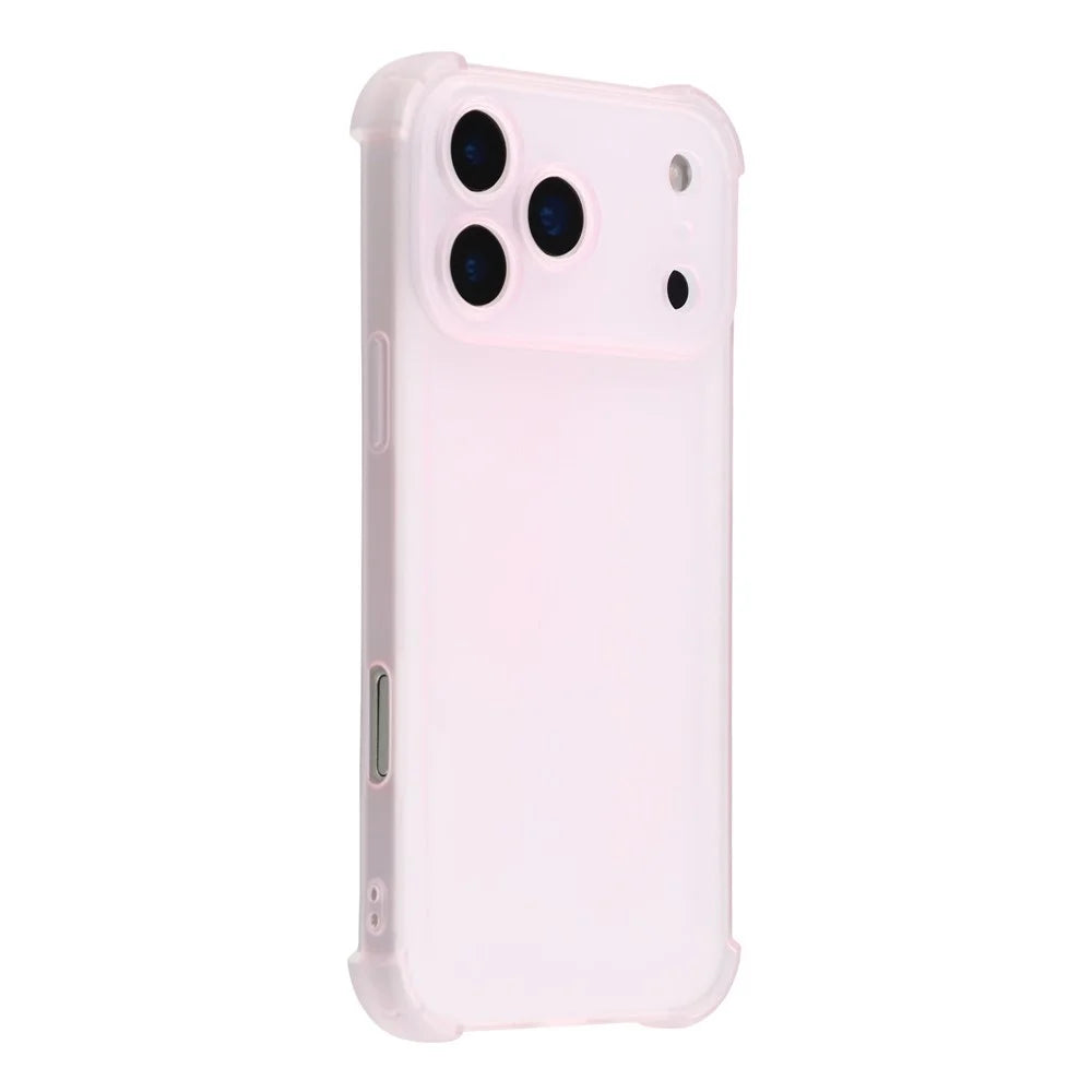 For iPhone 17 Pro Case Skin Touch Matte TPU Phone Back Cover Precise Cutouts - Transparent Pink - 1