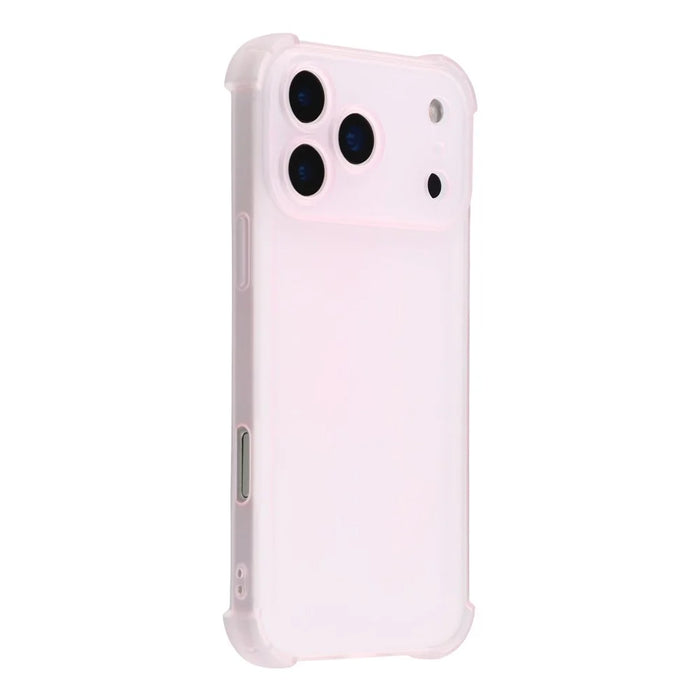 For iPhone 17 Pro Case Skin Touch Matte TPU Phone Back Cover Precise Cutouts - Transparent Pink - 1