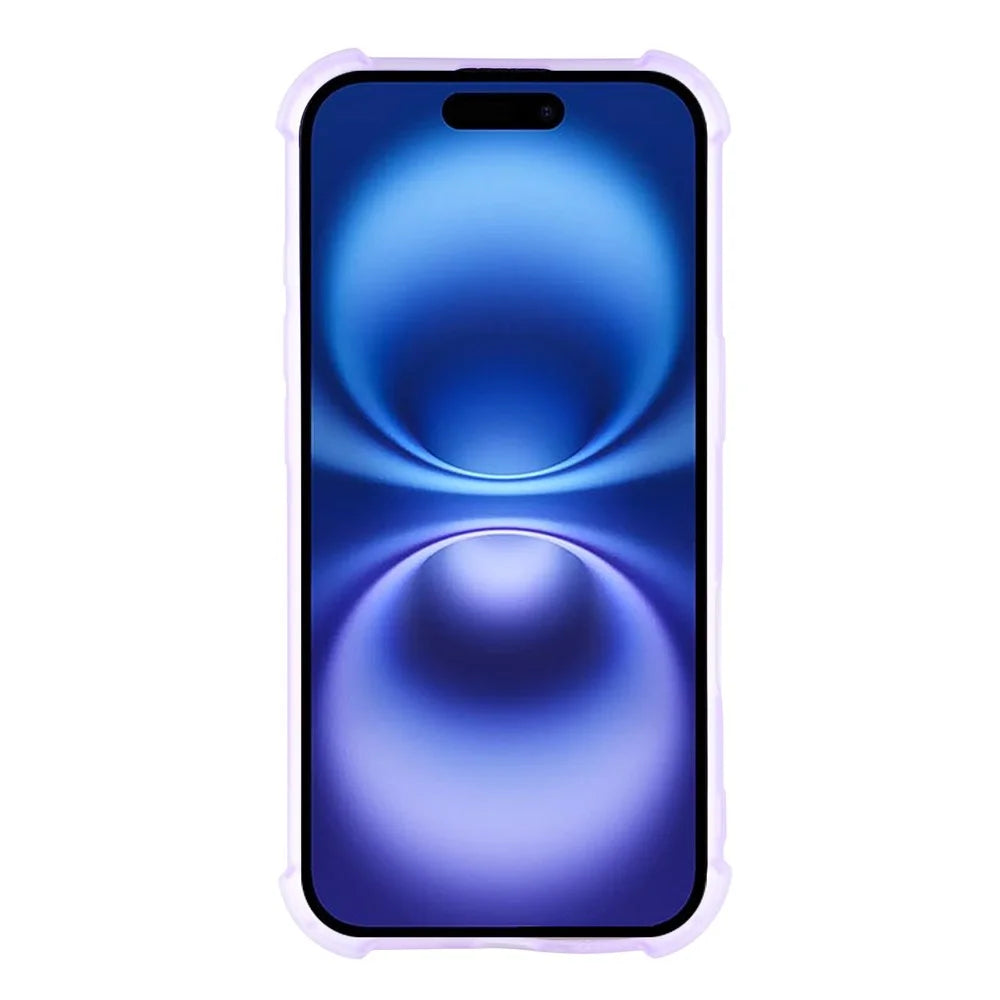 For iPhone 17 Case Skin Touch Matte TPU Phone Back Cover Precise Cutouts - Transparent Purple - 2