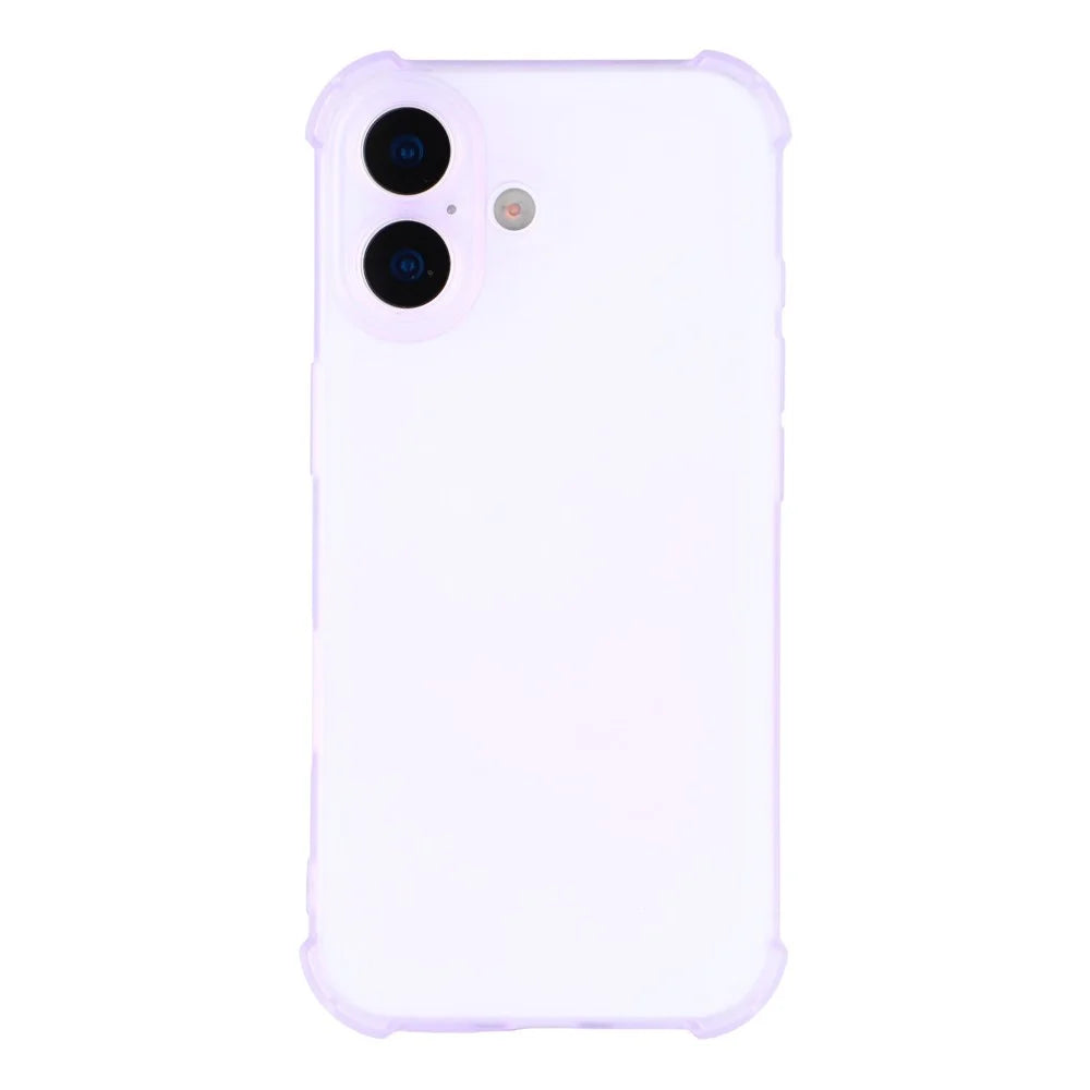 For iPhone 17 Case Skin Touch Matte TPU Phone Back Cover Precise Cutouts - Transparent Purple - 3