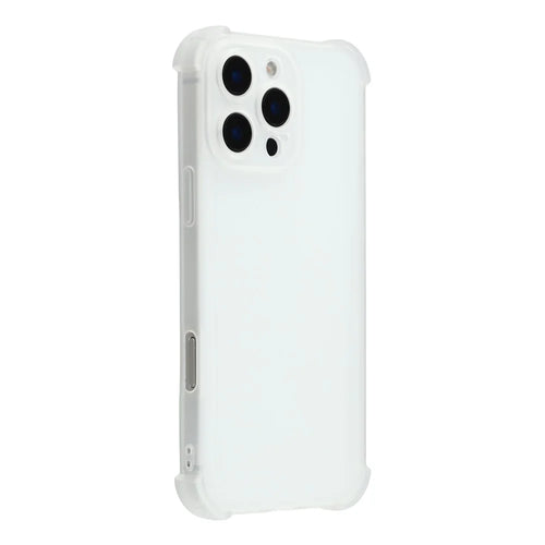 For iPhone 16 Pro Case Skin Touch Matte TPU Phone Back Cover Precise Cutouts - Transparent White - 1