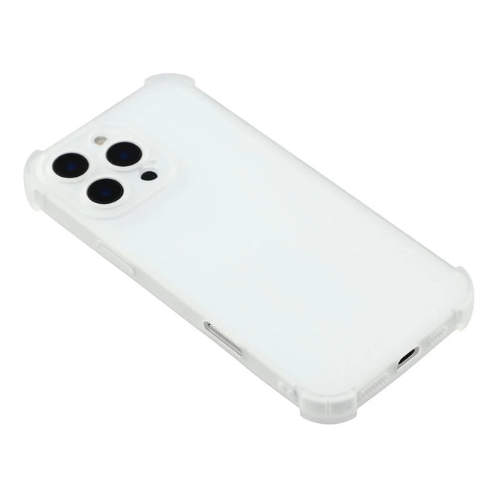 For iPhone 16 Pro Max Case Skin Touch Matte TPU Phone Back Cover Precise Cutouts - Transparent White - 4