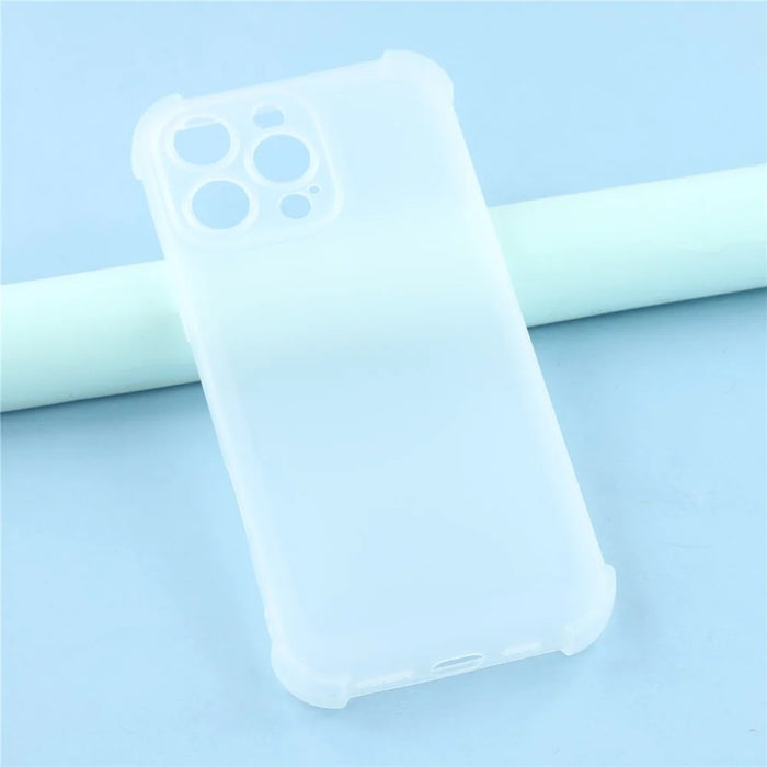 For iPhone 16 Pro Max Case Skin Touch Matte TPU Phone Back Cover Precise Cutouts - Transparent White - 6