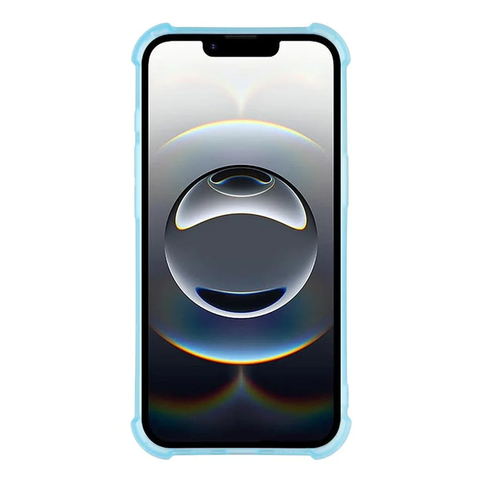 For iPhone 17e / 16e Case Skin Touch Matte TPU Phone Back Cover Precise Cutouts - Transparent Blue - 2
