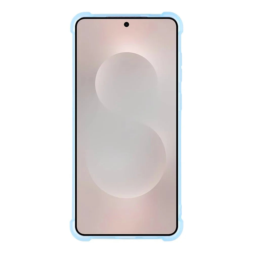 For Samsung Galaxy S25 Edge Case Skin Touch Matte TPU Phone Back Cover Precise Cutouts - Transparent Blue - 2
