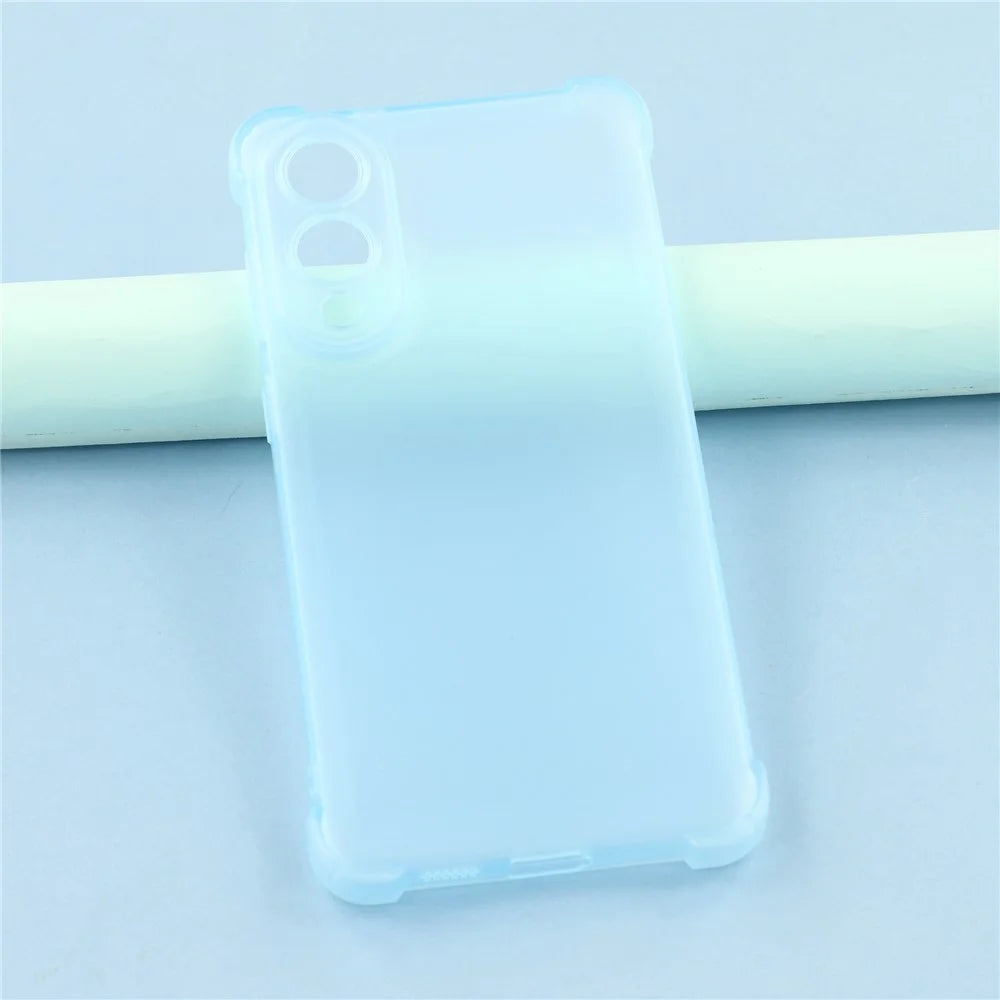 For Samsung Galaxy S25 Edge Case Skin Touch Matte TPU Phone Back Cover Precise Cutouts - Transparent Blue - 6