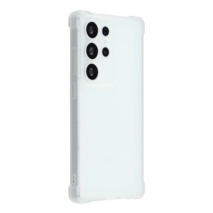 For Samsung Galaxy S25 Ultra Case Skin Touch Matte TPU Phone Back Cover Precise Cutouts - Transparent White - 1