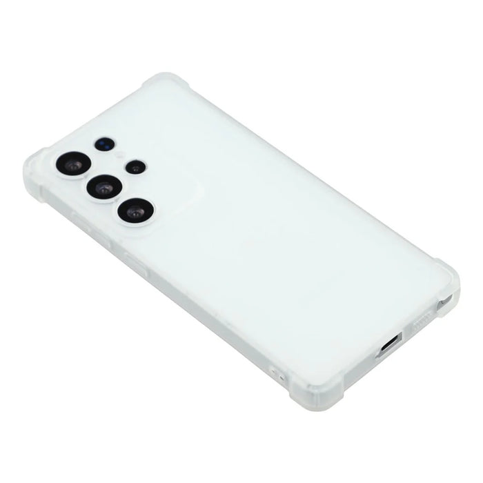 For Samsung Galaxy S25 Ultra Case Skin Touch Matte TPU Phone Back Cover Precise Cutouts - Transparent White - 4