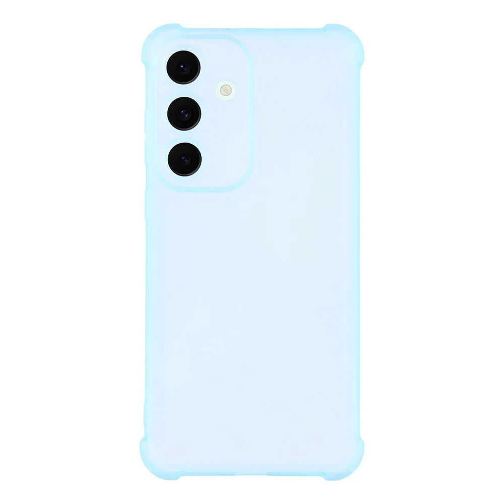 For Samsung Galaxy S24 FE Case Skin Touch Matte TPU Phone Back Cover Precise Cutouts - Transparent Blue - 1