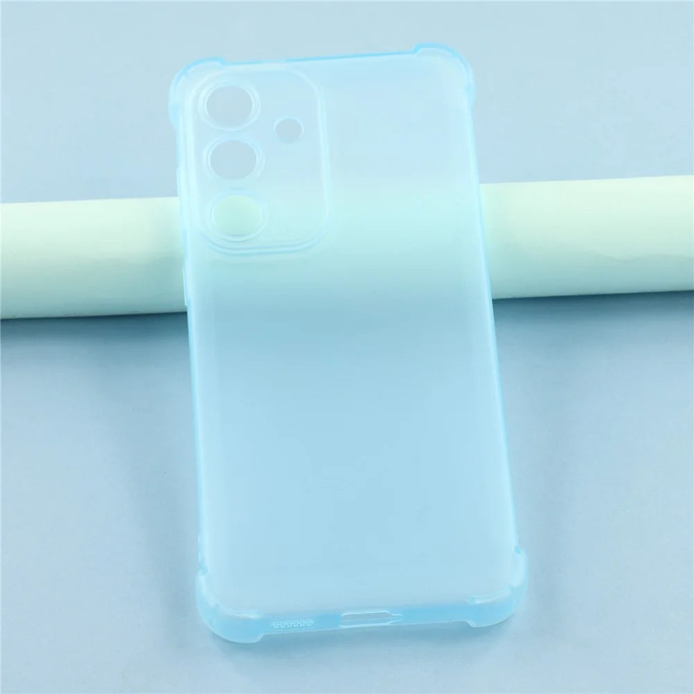 For Samsung Galaxy S23 FE Case Skin Touch Matte TPU Phone Back Cover Precise Cutouts - Transparent Blue - 6