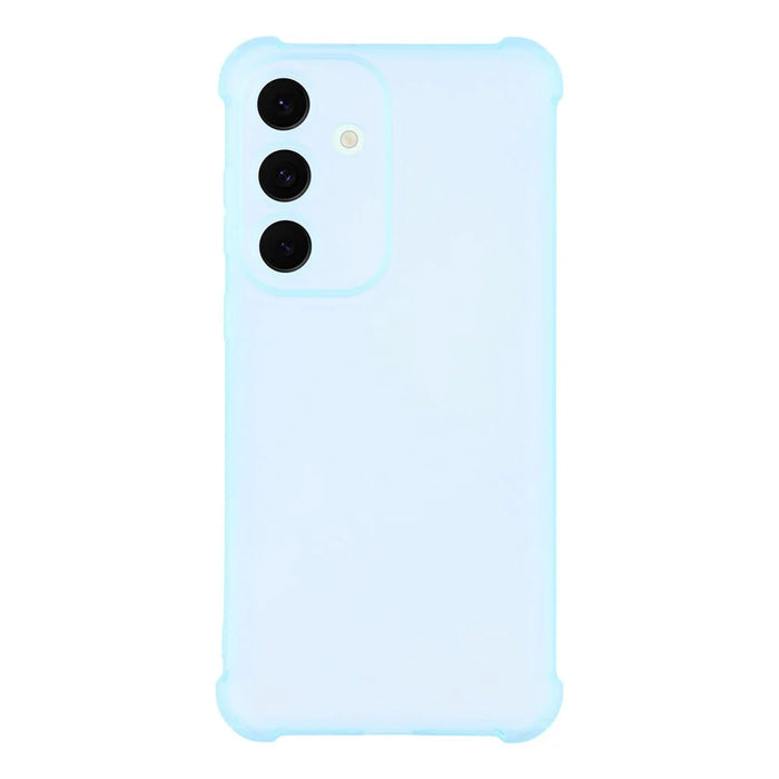 For Samsung Galaxy S24 Case Skin Touch Matte TPU Phone Back Cover Precise Cutouts - Transparent Blue - 1