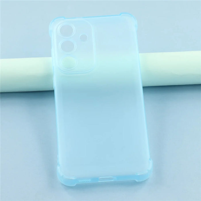 For Samsung Galaxy S24 Case Skin Touch Matte TPU Phone Back Cover Precise Cutouts - Transparent Blue - 6