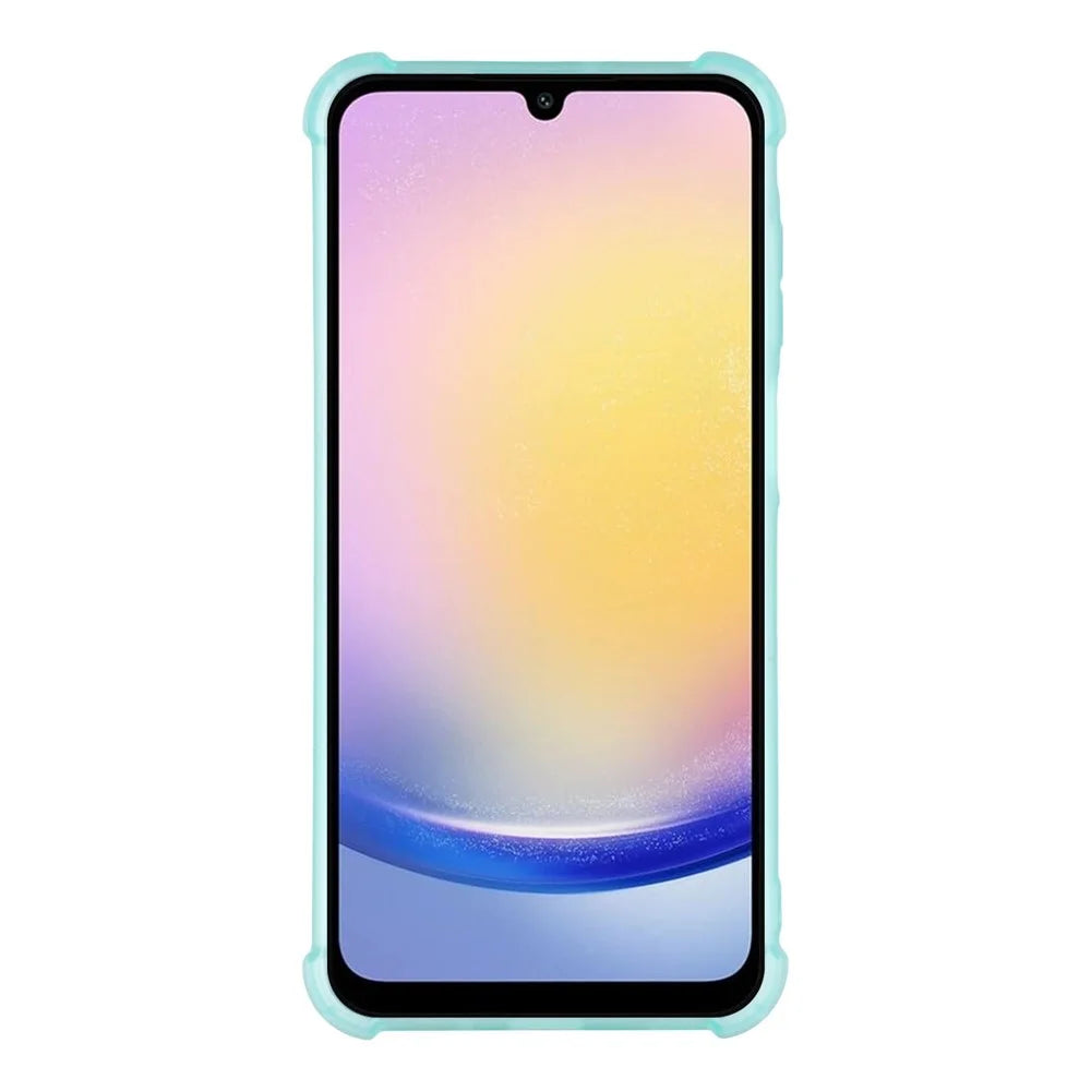 For Samsung Galaxy A25 5G (Global) (161.0mm) Case Skin Touch Matte TPU Phone Back Cover Precise Cutouts - Transparent Green - 2