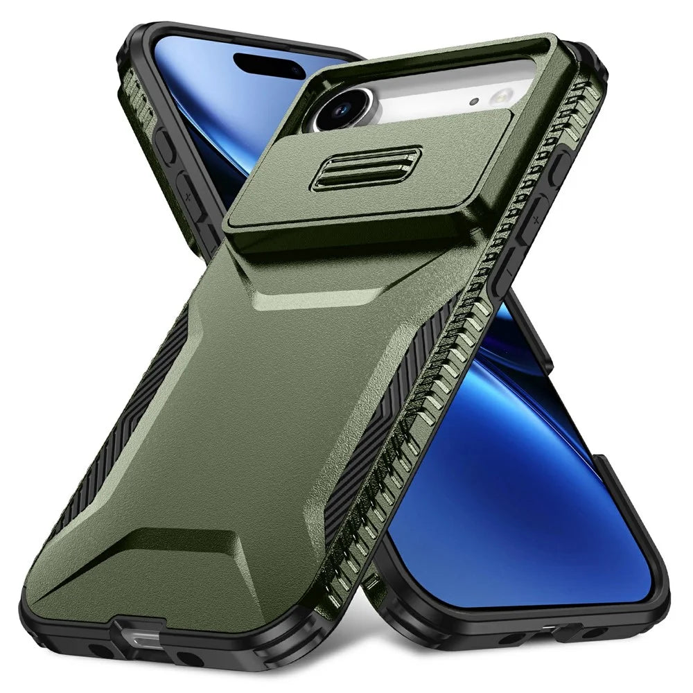 For iPhone Air Case Camshield TPU + PC Phone Cover Non-Slip Side Edge - Green - 1