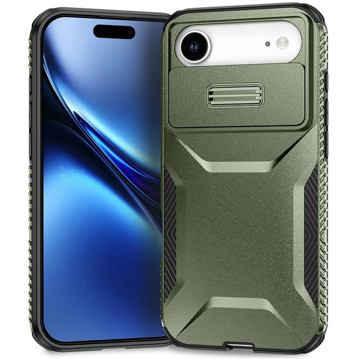 For iPhone Air Case Camshield TPU + PC Phone Cover Non-Slip Side Edge - Green - 2