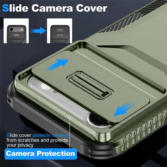 For iPhone Air Case Camshield TPU + PC Phone Cover Non-Slip Side Edge - Green - 3
