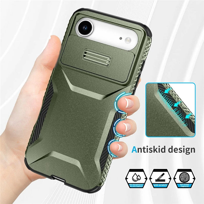 For iPhone Air Case Camshield TPU + PC Phone Cover Non-Slip Side Edge - Green - 4