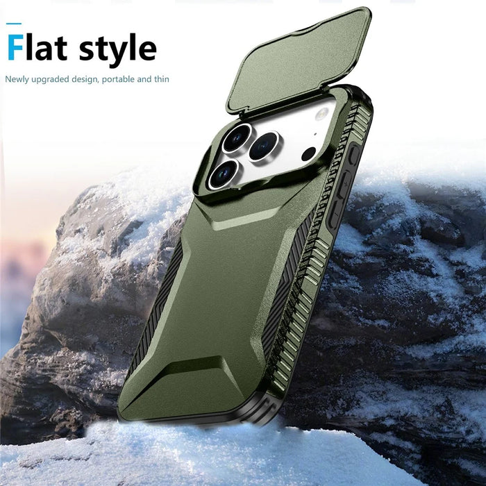 For iPhone 18 Pro / 17 Pro Case Camshield TPU + PC Phone Cover Non-Slip Side Edge - Green - 5