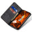 For iPhone 17 Pro Max Case Jeans Cloth Texture Anti-Scratch Leather Stand Phone Cover - Black - 2