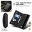 ESEBLE Star Series For iPhone 17 Case Zipper Wallet Leather Stand Phone Cover with Wrist Strap - Black - 7