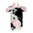 For iPhone 17 Case Fluffy Cute Cow Winter Plush Inner TPU Phone Cover - Black - 1