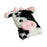 For iPhone 17 Case Fluffy Cute Cow Winter Plush Inner TPU Phone Cover - Black - 4