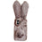 For iPhone 17 Case Plush Cute Bunny Winter Fluffy TPU Phone Cover - Brown - 1