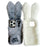 For iPhone 17 Pro Max Case Plush Cute Bunny Winter Fluffy TPU Phone Cover - Dark Grey - 2