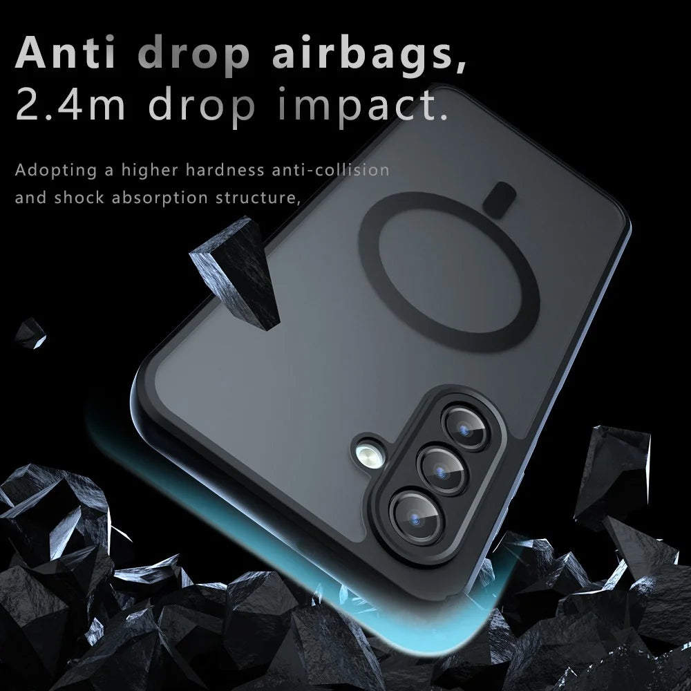 For Samsung Galaxy A14 5G / A14 4G Magnetic Case TPU + PC Matte Skin Touch Phone Cover - 4