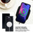 For iPhone 16 Pro Max Case Compatible with MagSafe Wallet Stand Leather Flip Phone Cover - Black - 4