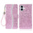 For iPhone 17 Case PU Leather Wallet Card Slots Glitter Phone Cover - Pink - 1