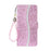 For iPhone 17 Case PU Leather Wallet Card Slots Glitter Phone Cover - Pink - 7