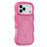For iPhone 18 Pro Max / 17 Pro Max Case Compatible with MagSafe TPU + PC Phone Back Cover Skin Touch Wave Shape - Rose - 1