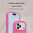 For iPhone 18 Pro Max / 17 Pro Max Case Compatible with MagSafe TPU + PC Phone Back Cover Skin Touch Wave Shape - Rose - 5