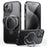 For iPhone 14 Case Compatible with MagSafe Drop Proof TPU PC Kickstand Phone Cover - Black - 1