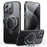 For iPhone 15 Pro Max Case Compatible with MagSafe Drop Proof TPU PC Kickstand Phone Cover - Black - 1