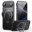 For iPhone Air Case Compatible with MagSafe Drop Proof TPU PC Kickstand Phone Cover - Black - 1