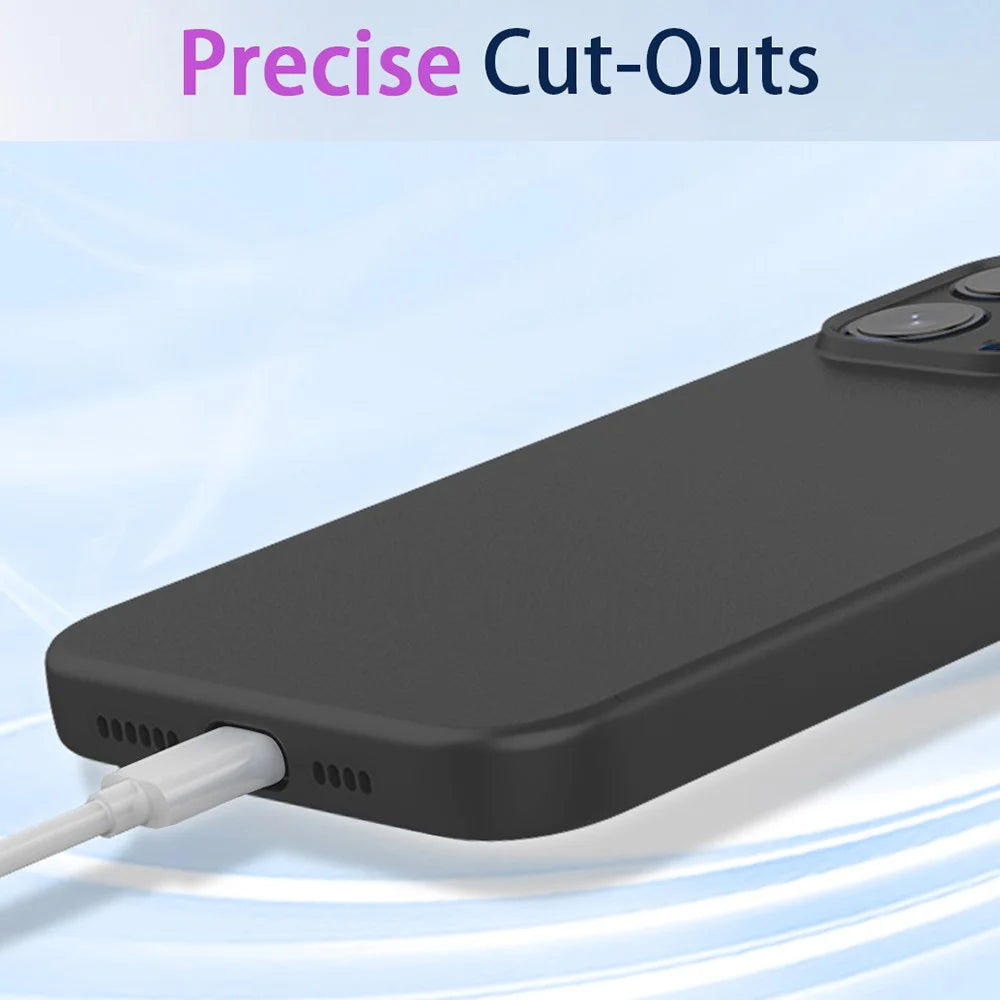 For iPhone Air Case Soft TPU Shockproof Protective Phone Cover - Black - 4