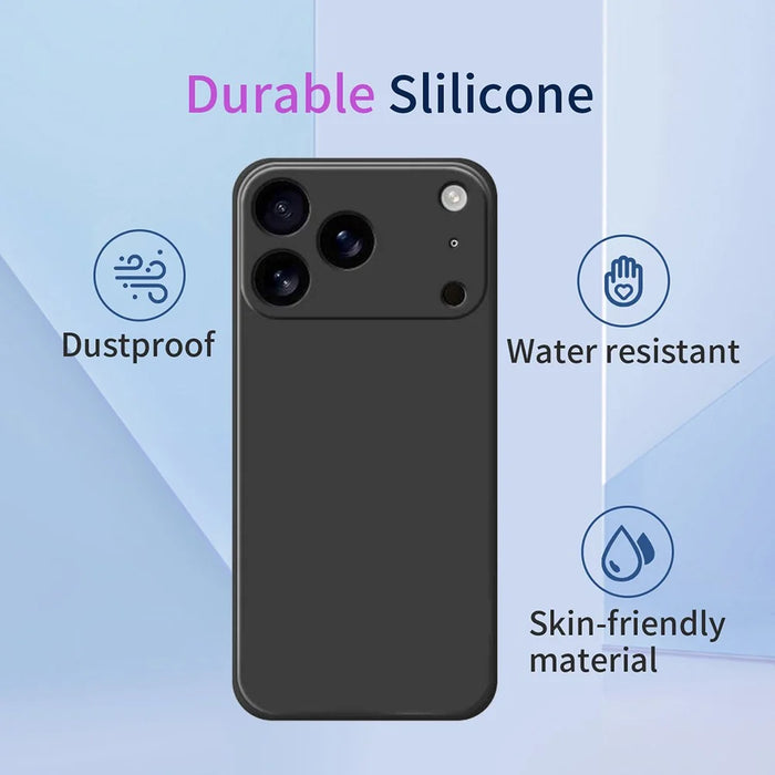 For iPhone 18 Pro / 17 Pro Case Soft TPU Shockproof Protective Phone Cover - Black - 6
