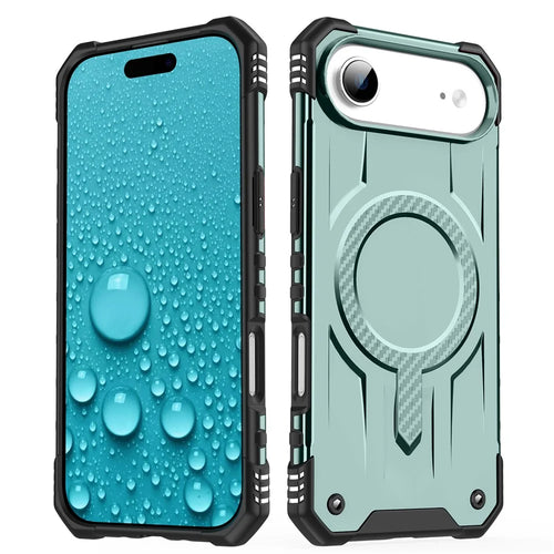 For iPhone Air Case Compatible with MagSafe Four Corner Airbags PC + TPU Phone Cover - Blackish Green - 1