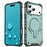 For iPhone 18 Pro Max / 17 Pro Max Case Compatible with MagSafe Four Corner Airbags PC + TPU Phone Cover - Blackish Green - 1