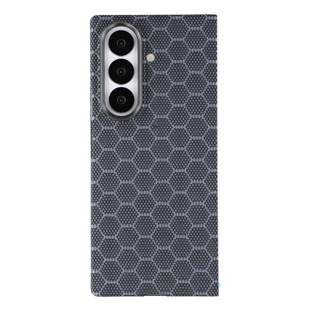 For Samsung Galaxy Z Fold7 5G Magnetic Case Honeycomb Texture Aramid Fiber Phone Cover with Front Frame - 2