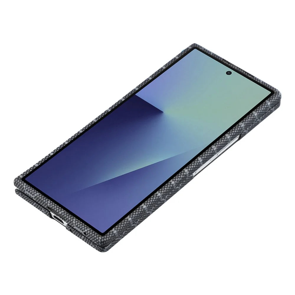 For Samsung Galaxy Z Fold7 5G Magnetic Case Honeycomb Texture Aramid Fiber Phone Cover with Front Frame - 5